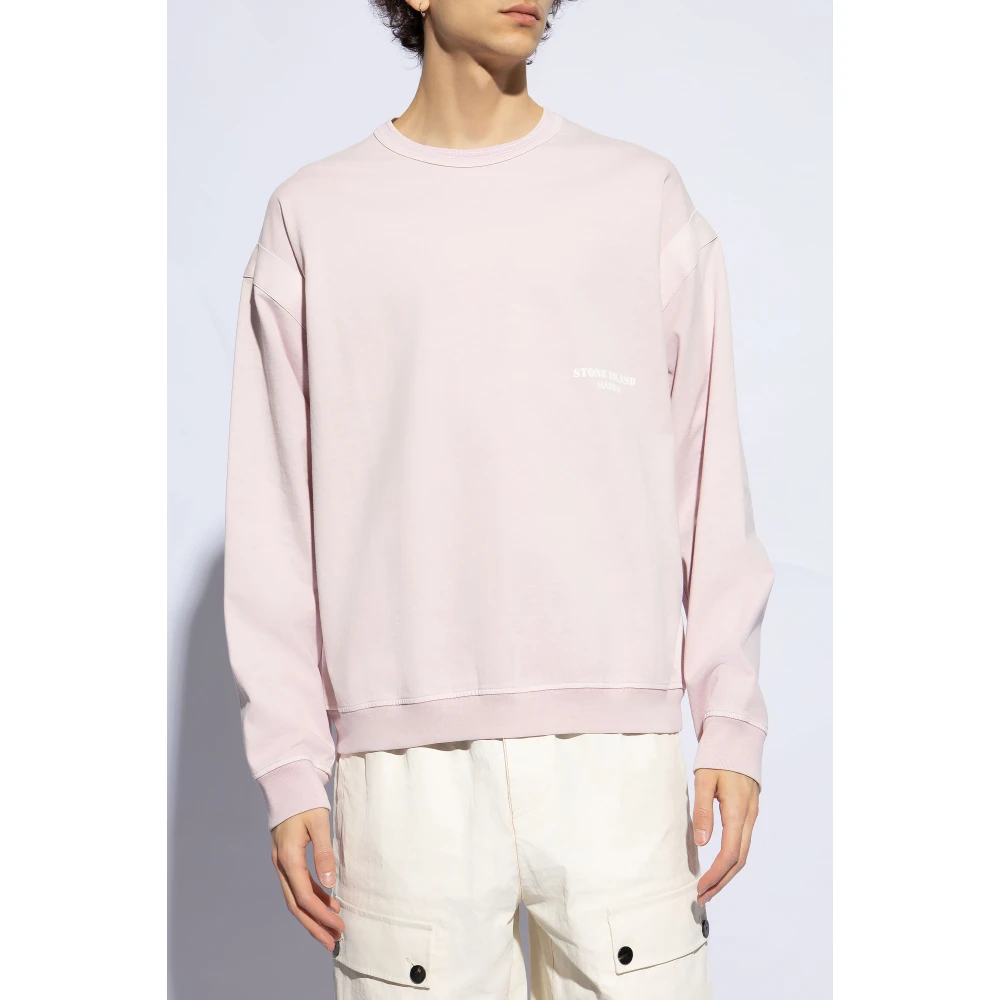 Stone Island Marina collectie sweatshirt Pink Heren
