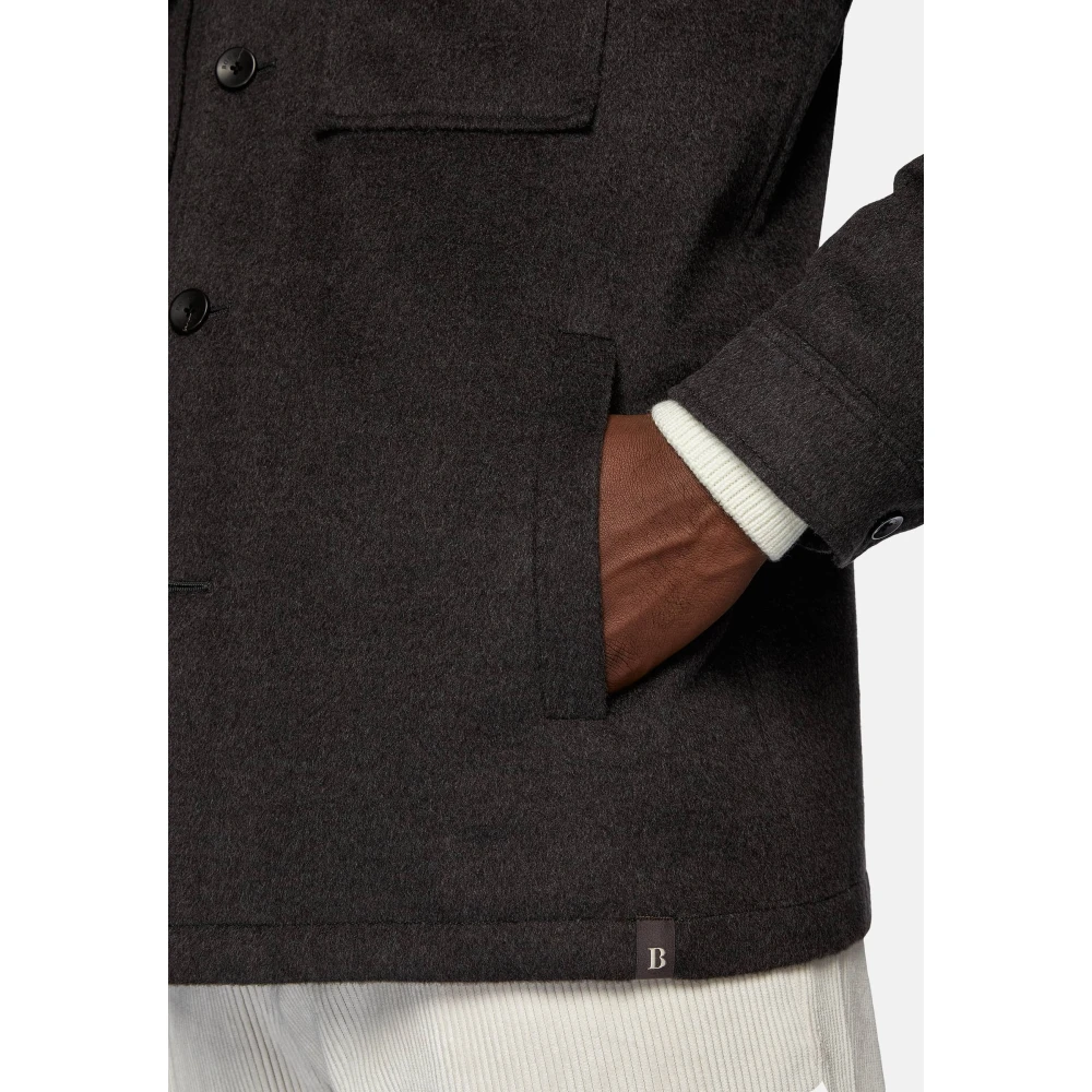 Boggi Milano Link Shirt Jacket Brown Heren
