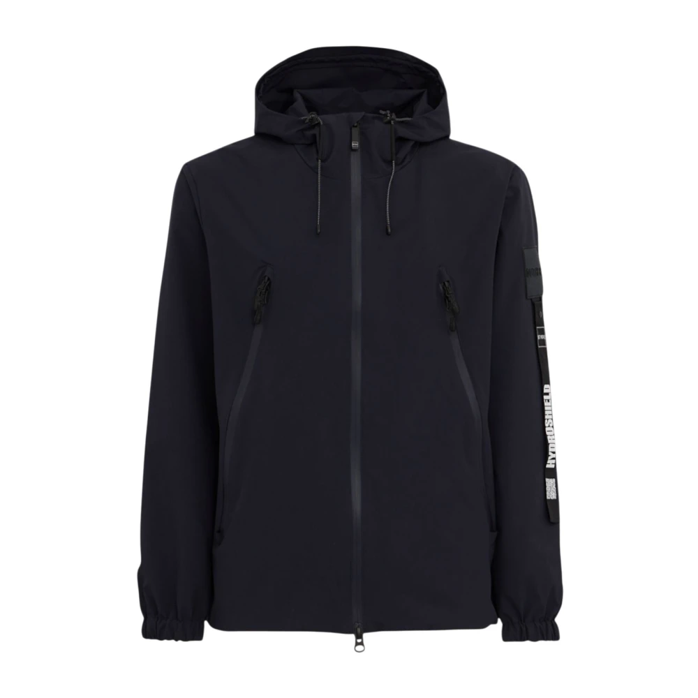 Outhere Blue Training Jackets, Male, 2XL, Logo-Patch Hooded Jacket