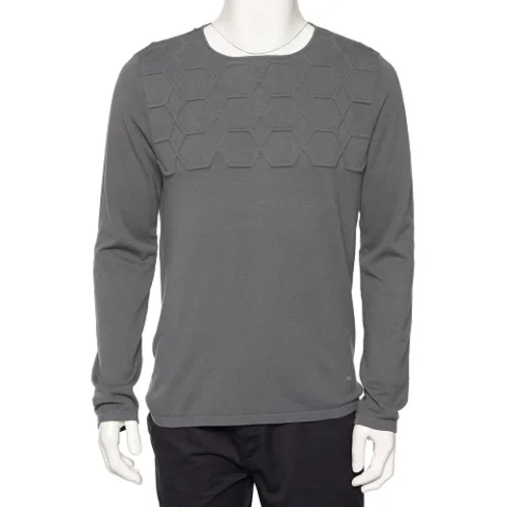 Armani Pre-owned Wool tops Gray Dames