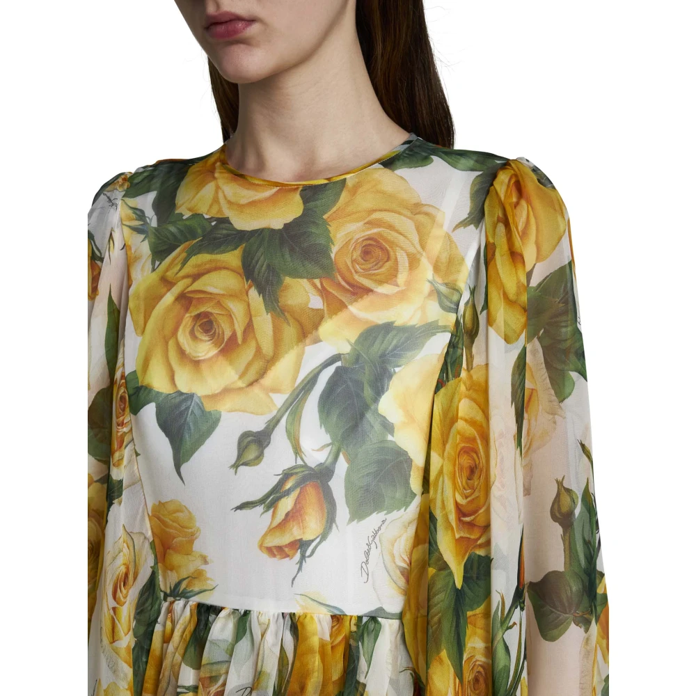 Dolce & Gabbana Korte Kaftan Jurken Multicolor Dames