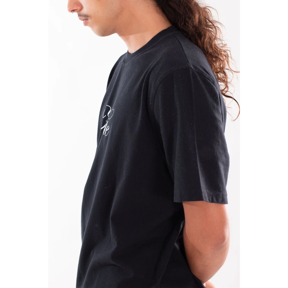 Arte Antwerp Zwart Script Logo Tee Shirt Black Heren