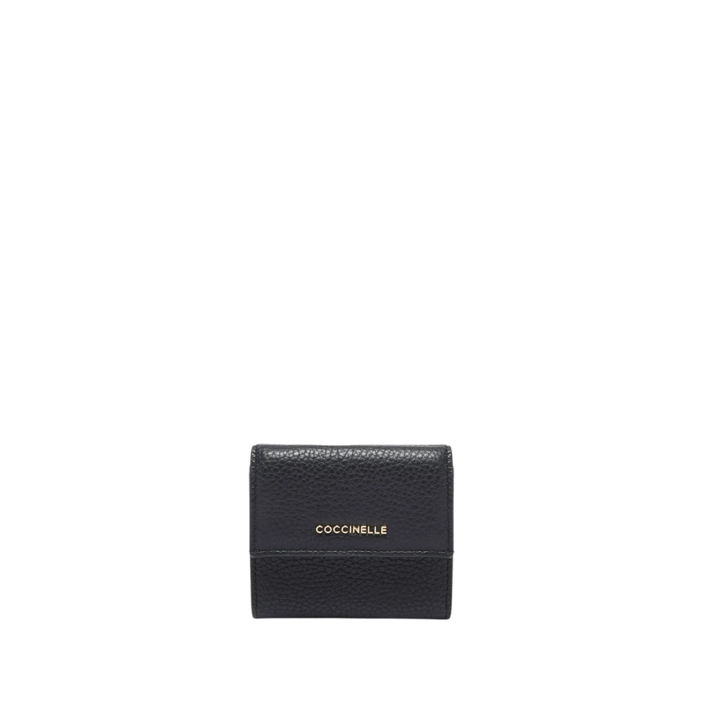 Coccinelle Women's Black Wallets & Cardholders, One Size, Metallic Soft Mini Wallet