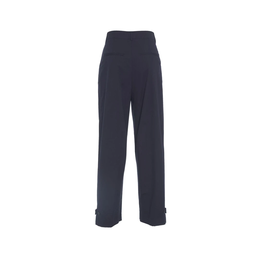 Semicouture Blauwe Wijde Pijp Broek Stijlvol Ontwerp Blue Dames