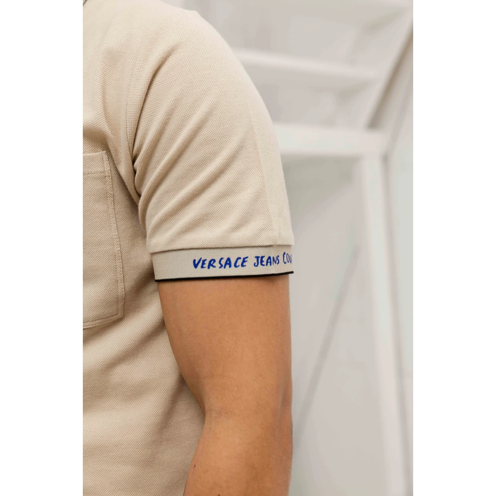 Versace Jeans Couture Barok Kraag Polo Beige Heren Beige Heren