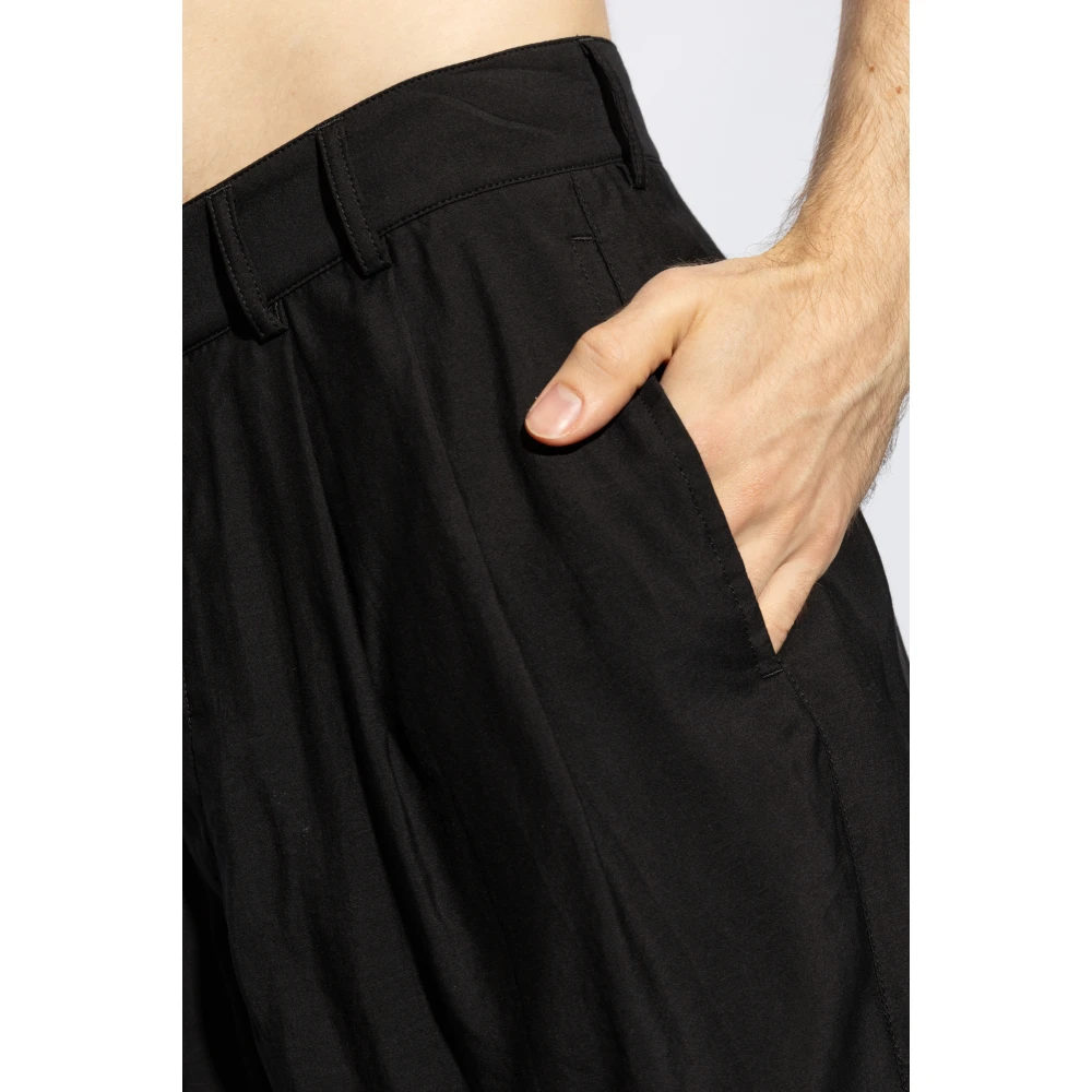 Giorgio Armani Geplooide shorts Black Heren