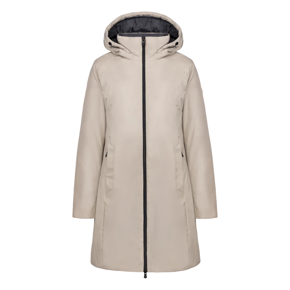 People of Shibuya Lange Parka met Wollen Voering Beige Dames