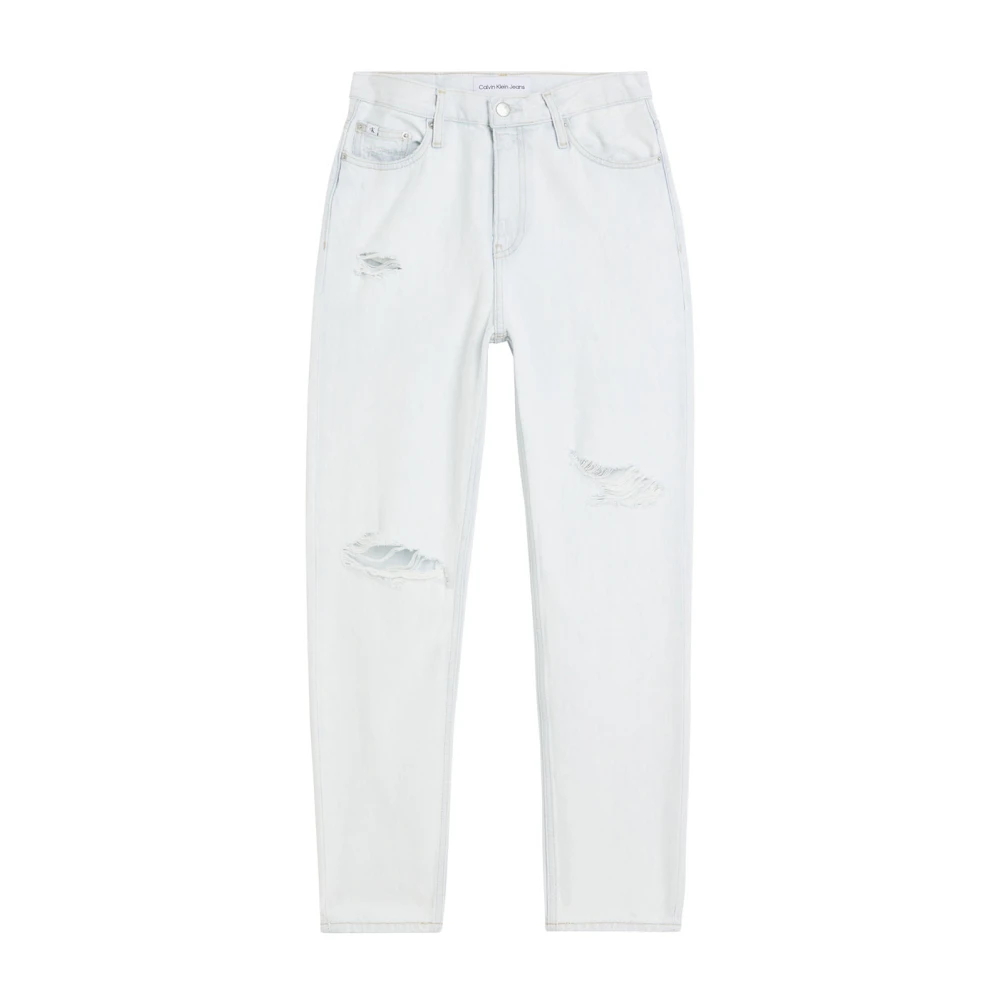 Calvin Klein Witte Mom Jeans Trendy Comfortabel White Dames