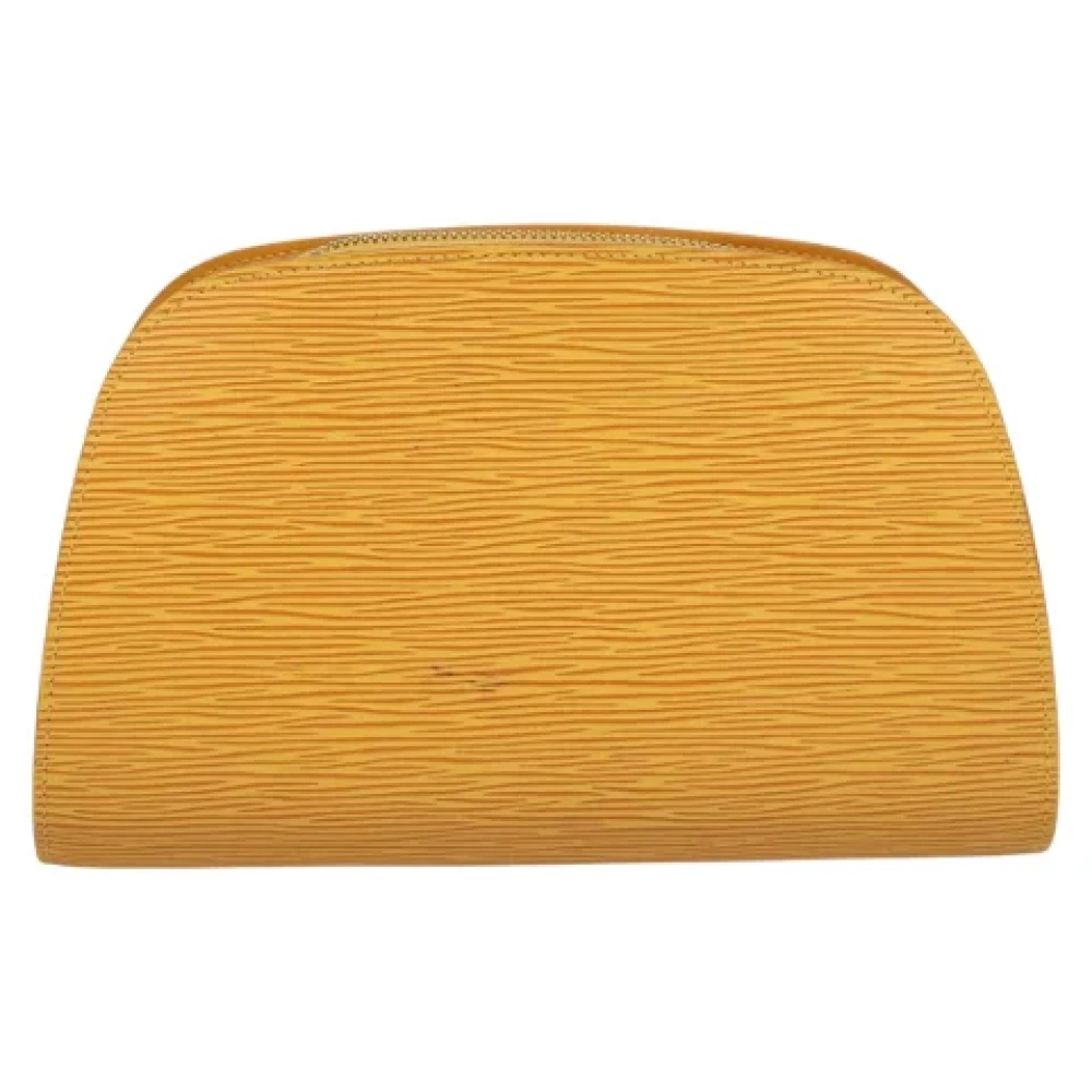 Louis Vuitton Vintage Pre-owned Leather pouches Yellow Dames