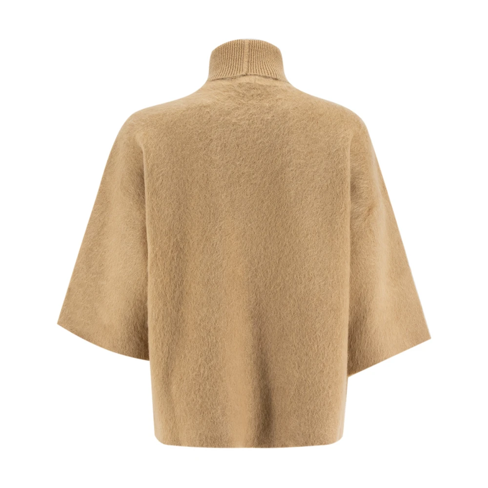 Fabiana Filippi Gezellige Mohair Gebreide Trui Brown Dames