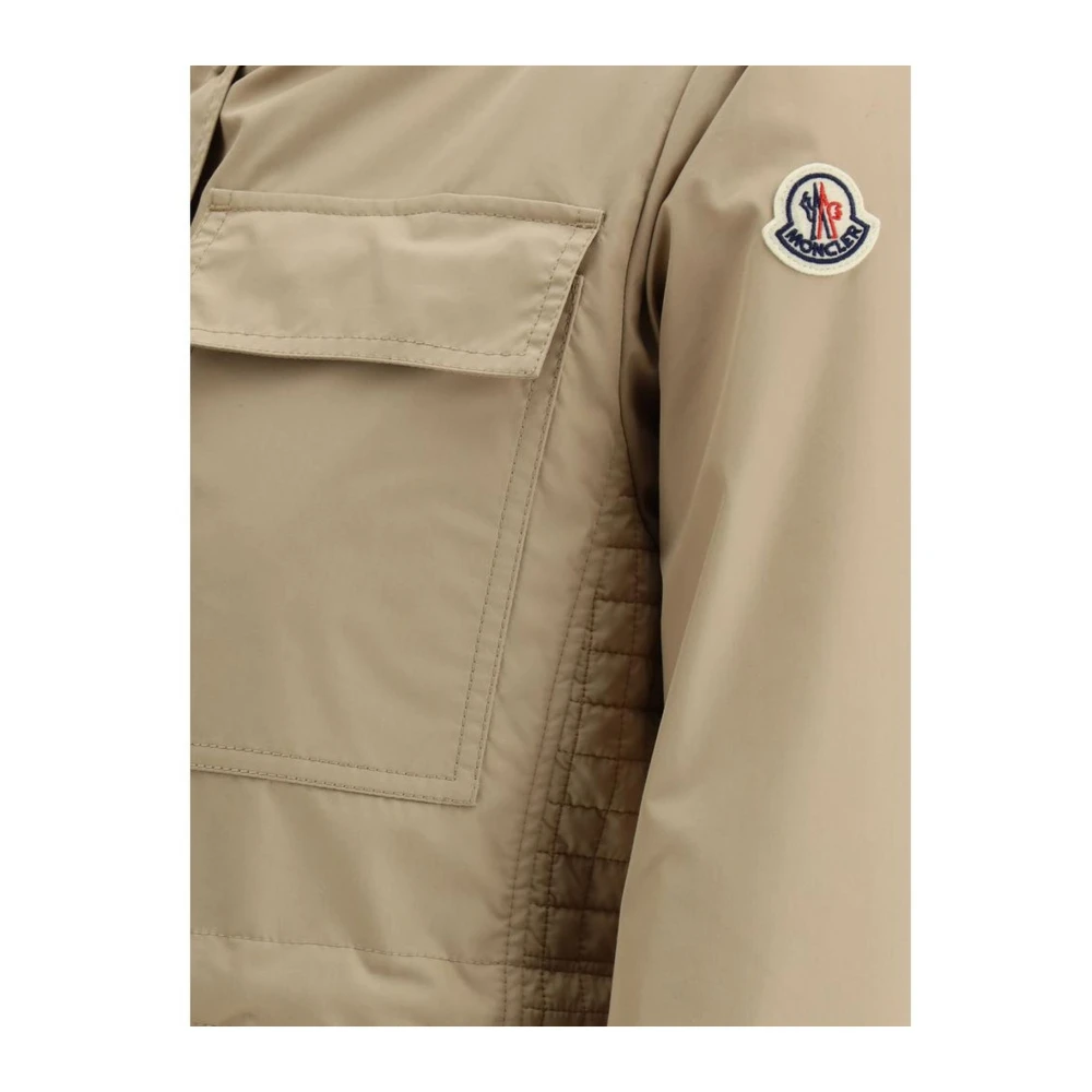 Moncler Waterdichte jas met capuchon en verstelbare taille Beige Dames