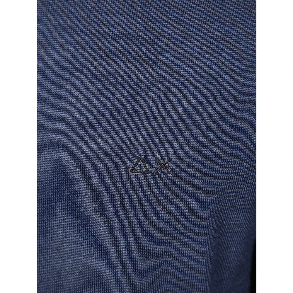 Sun68 Vintage Plain Turtle T-shirt Blue Heren