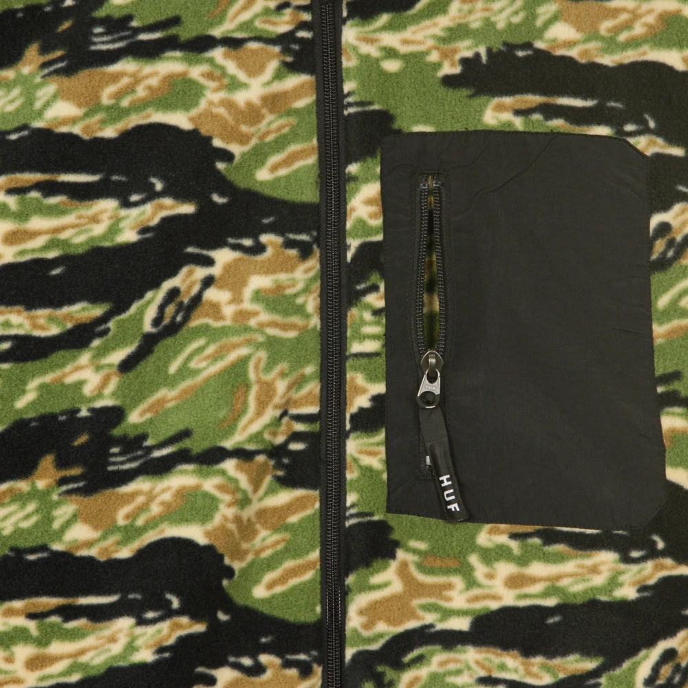 HUF Tijger Camo Fleece Jas voor Mannen Multicolor Heren