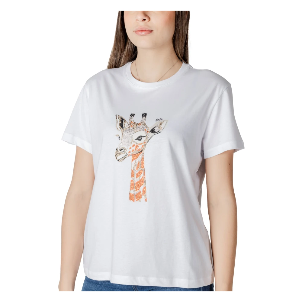Liu Jo Elegante T-shirt met korte mouwen voor vrouwen White Dames