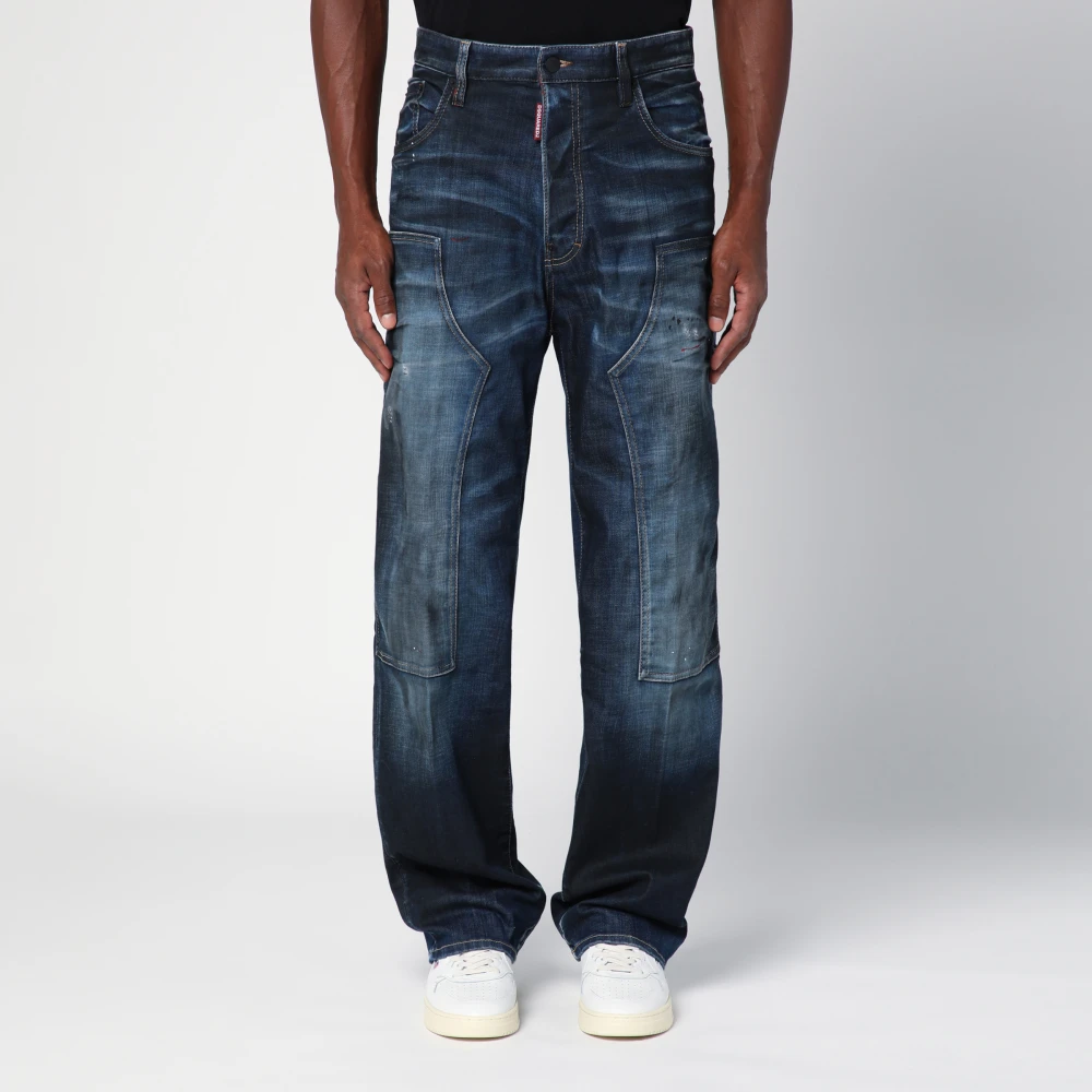 Dsquared2 Relaxed Fit Boyfriend Jeans Blue Heren