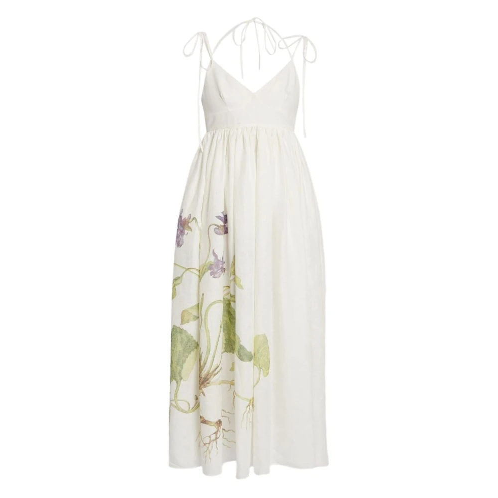 Erdem Women's White Linen Dress