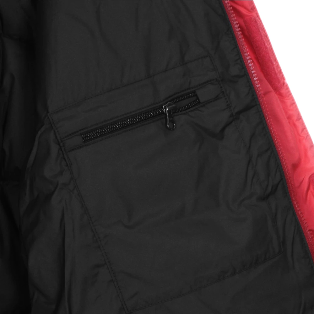 The North Face Rood zwarte donsjas met afneembare capuchon Red Heren