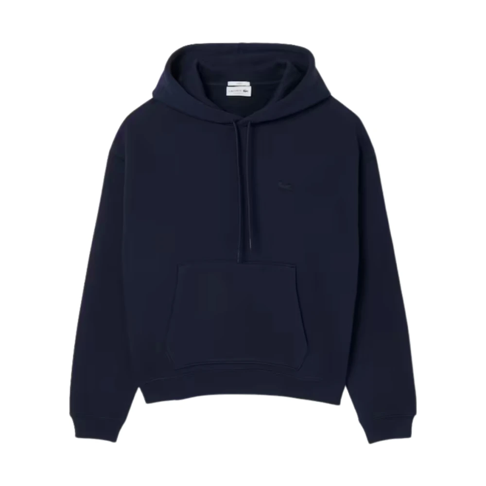 Lacoste Uomo Blu Felpa Con Cappuccio In Tessuto Pesante