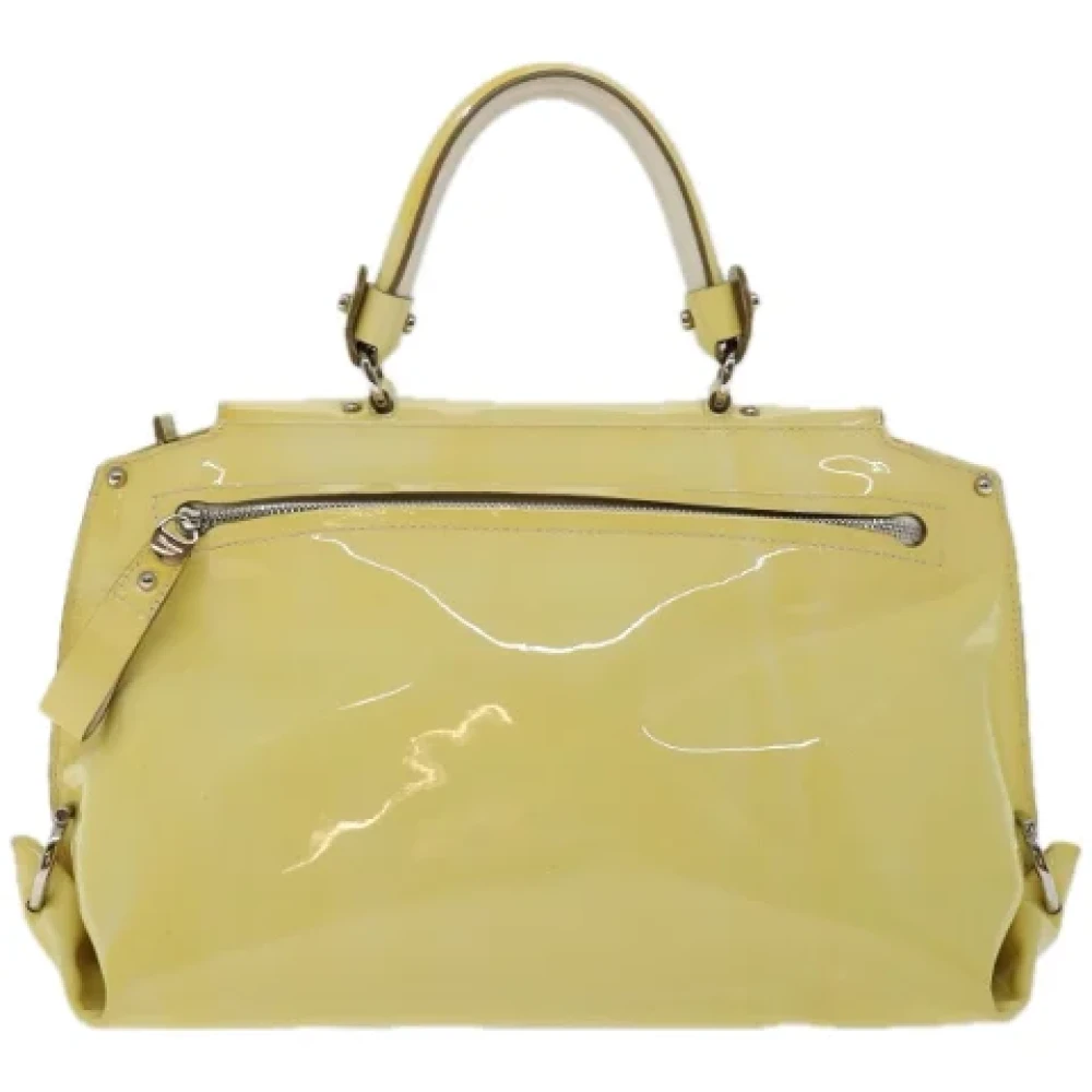 Salvatore Ferragamo Pre-owned Leather handbags Yellow Dames