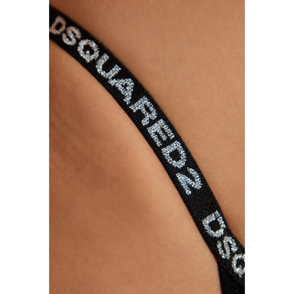 Dsquared2 Katoenen slips Black Dames
