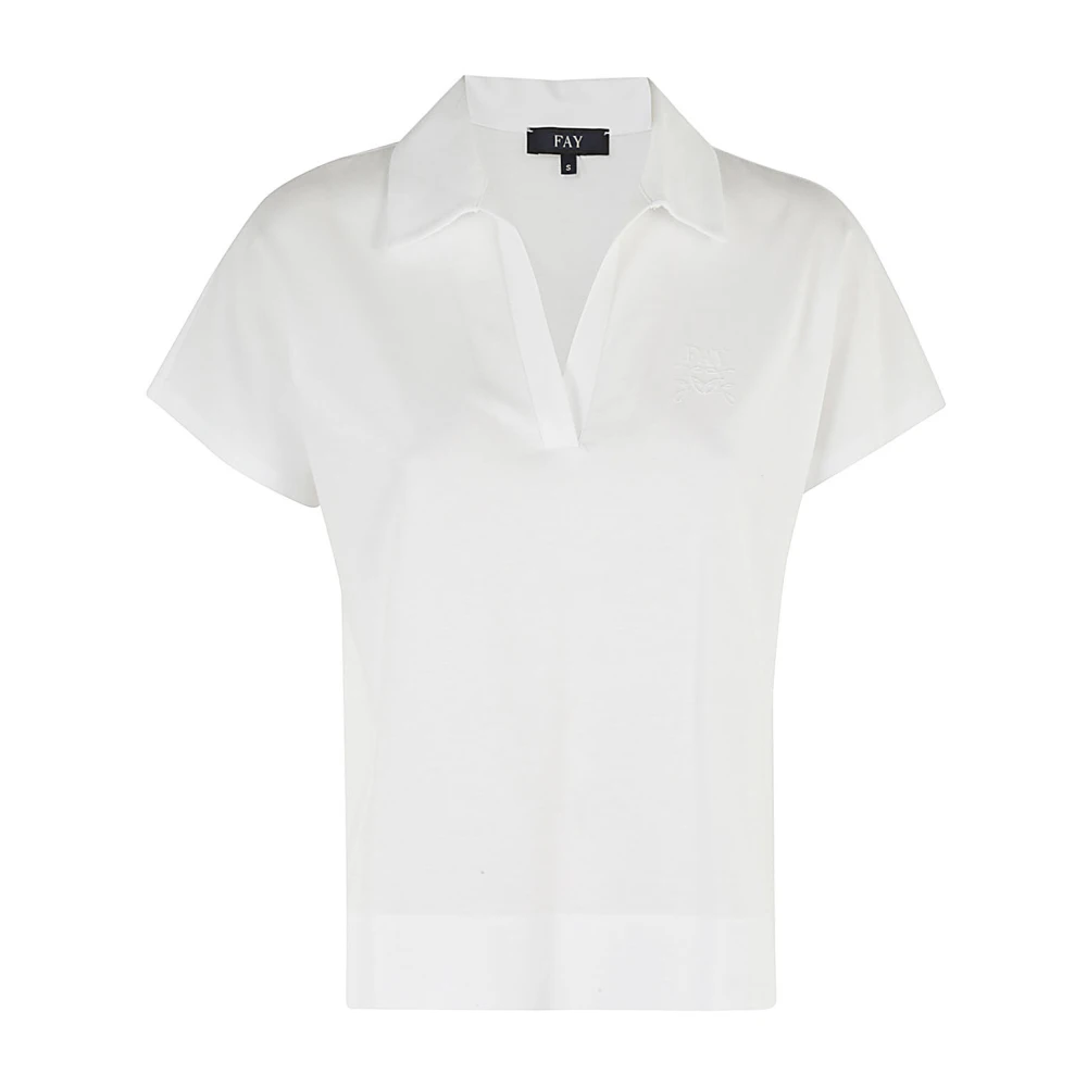 Fay Tennis Polo Shirt White, Dam