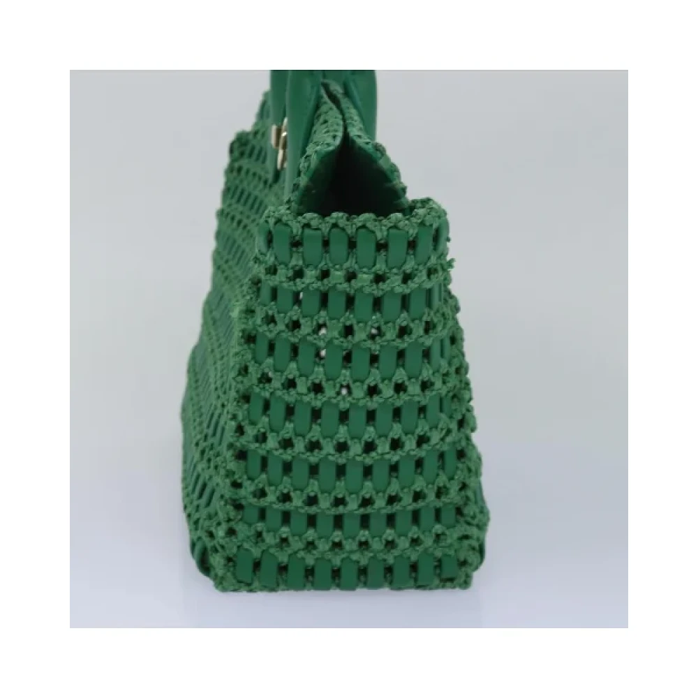 Salvatore Ferragamo Pre-owned Leather handbags Green Dames