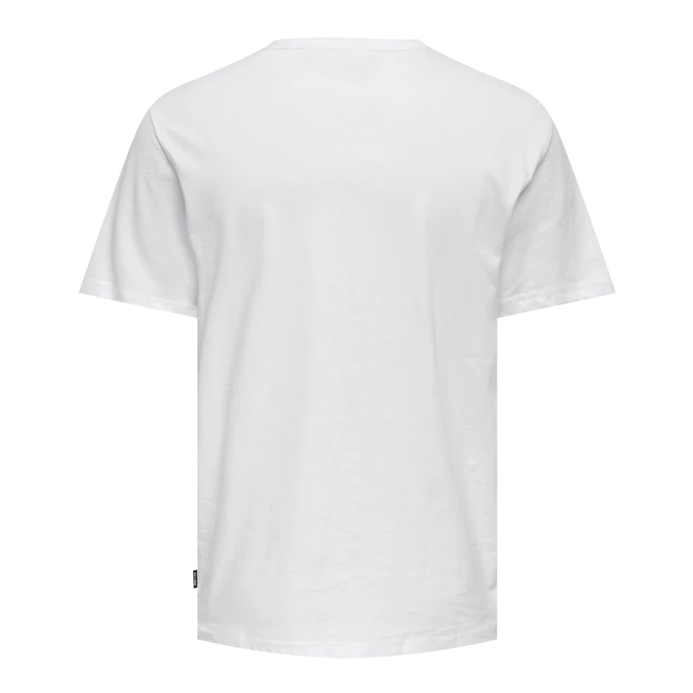 Only & Sons Basis Ronde Hals Korte Mouw T-Shirt White Heren