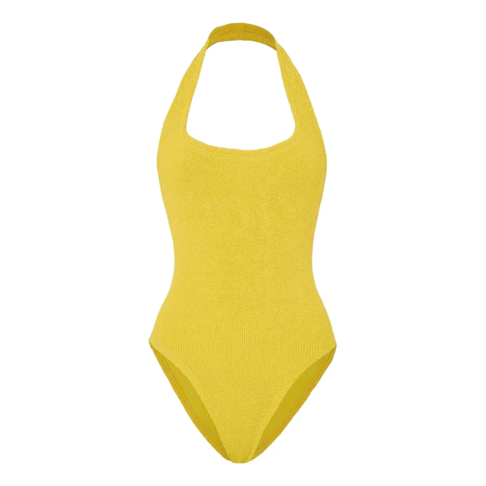 Hunza G Women's Yellow Swimsuits, One Size, Sandy Swimsuit