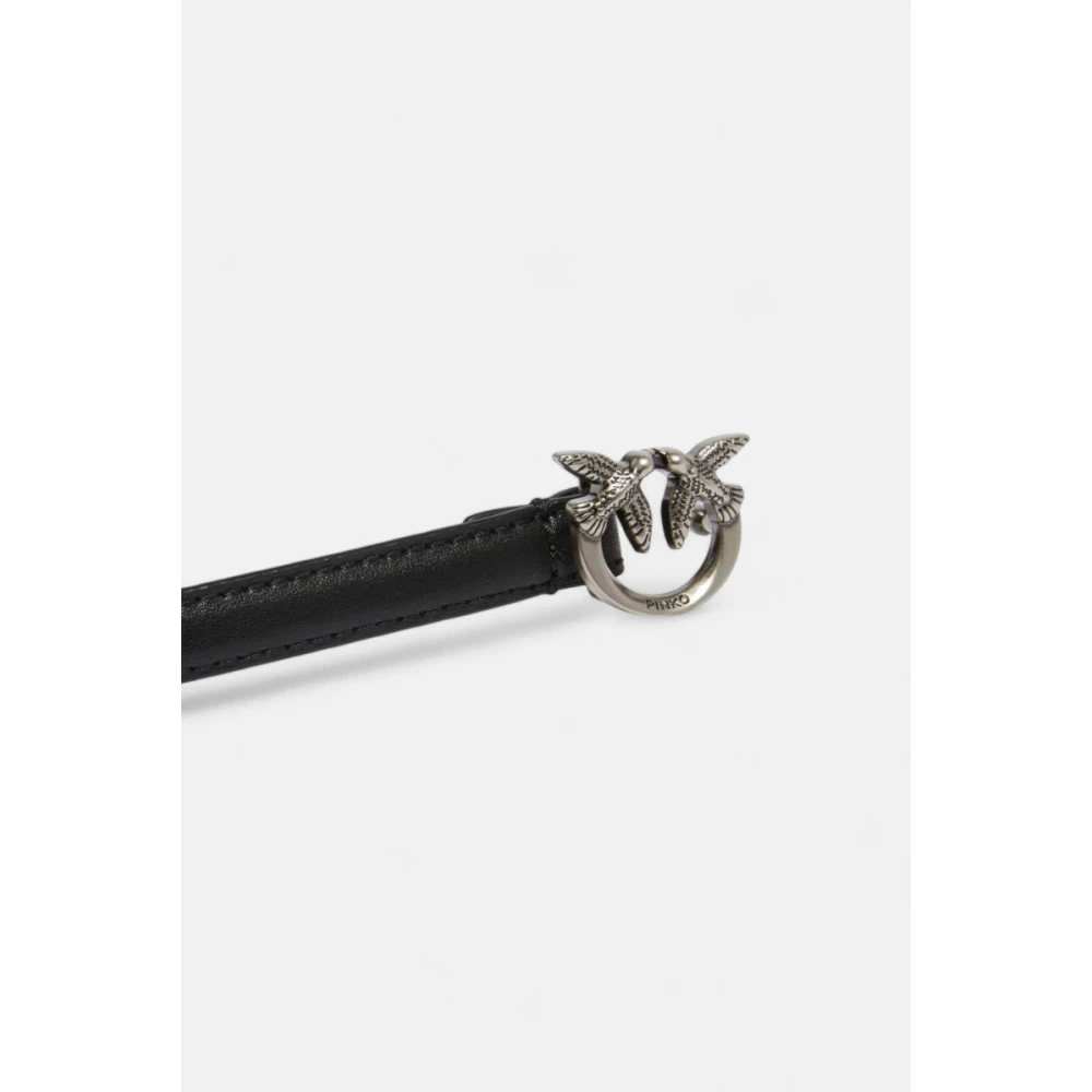 pinko Love Berry Leren Riem Black Dames