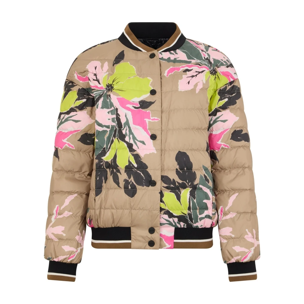 Herno Women's Brown Bomber Jackets, S, Reversible Down Jacket