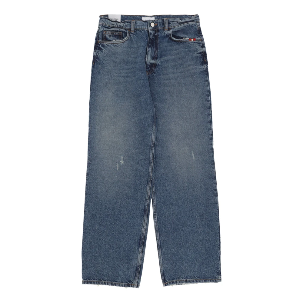 Amish Hoge Taille Denim Jeans Blue Dames