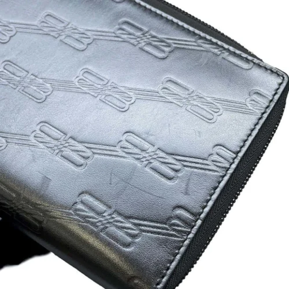 Balenciaga Vintage Pre-owned Leather wallets Gray Dames