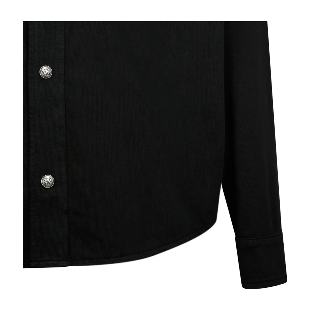 Palm Angels Klassiek Logo Hooded Overshirt Black Heren