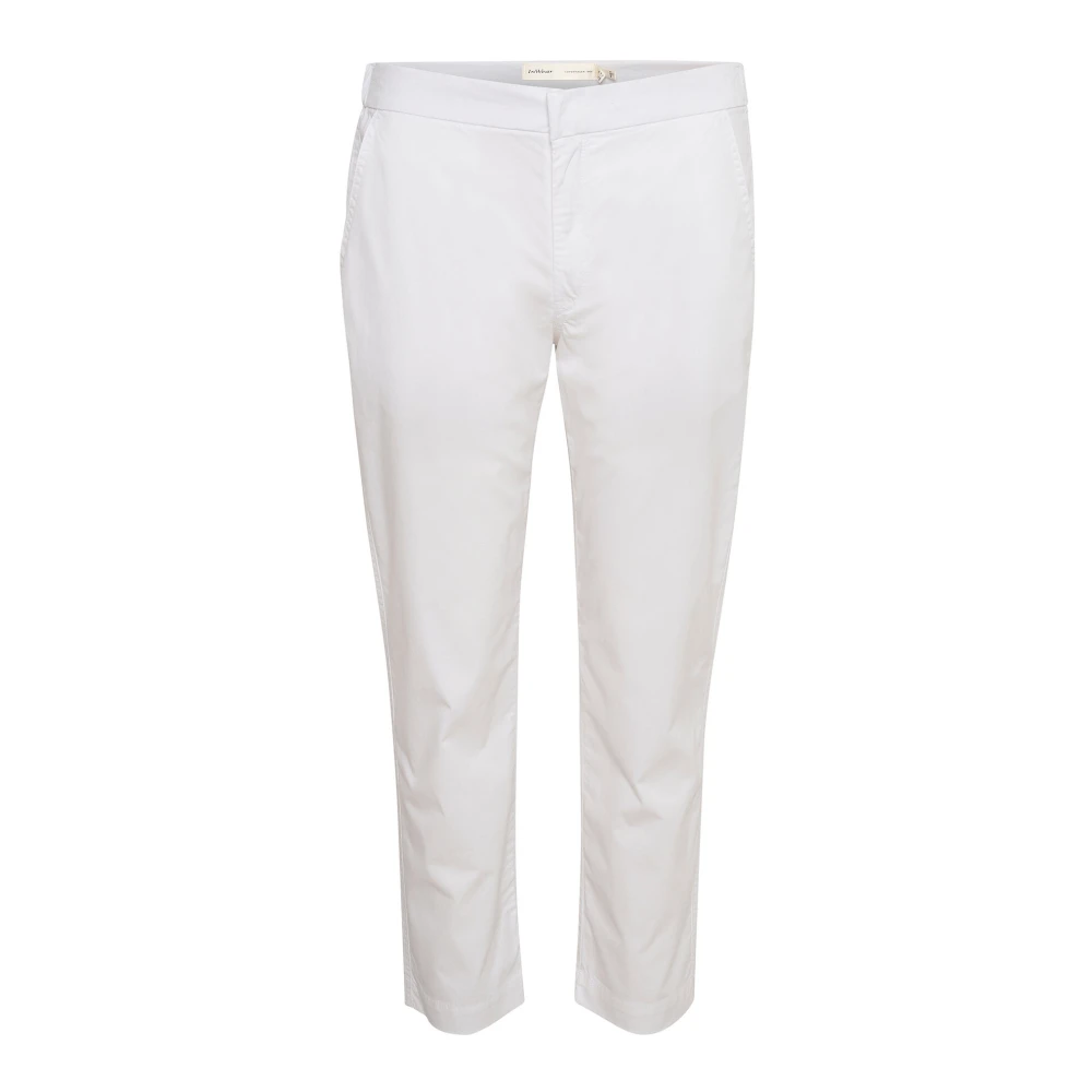 InWear Witte cropped broek met elastische taille White Dames