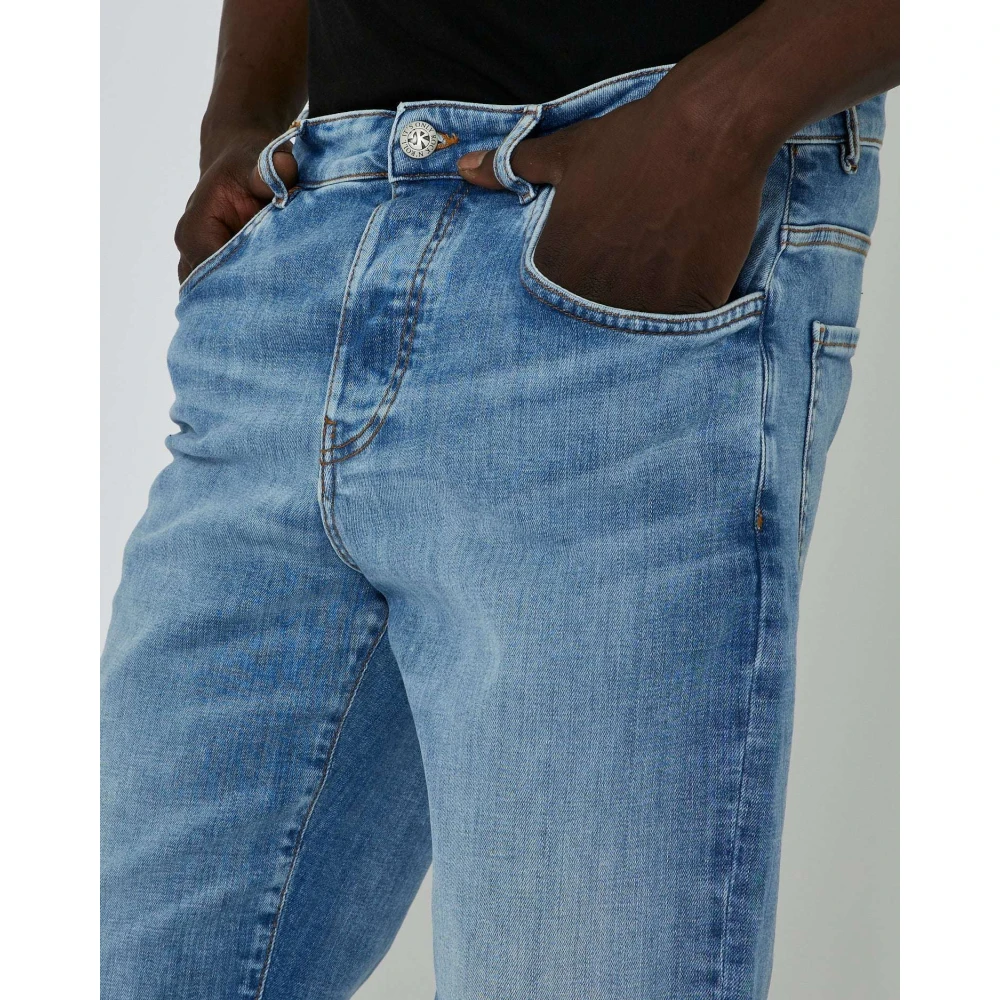 John Richmond Lichte Wassing Basic Jeans Vijf-Pocket Model Blue Heren