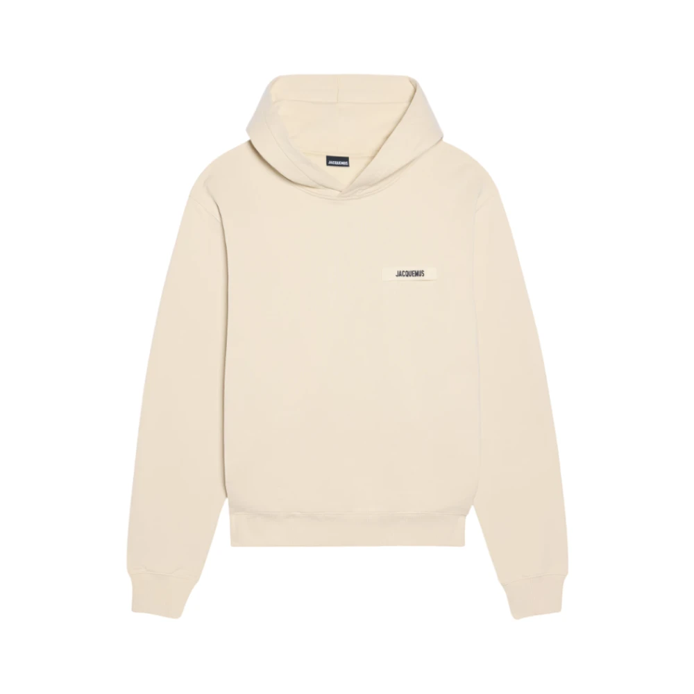 Jacquemus Gros Grain Logo Hoodie Beige Heren