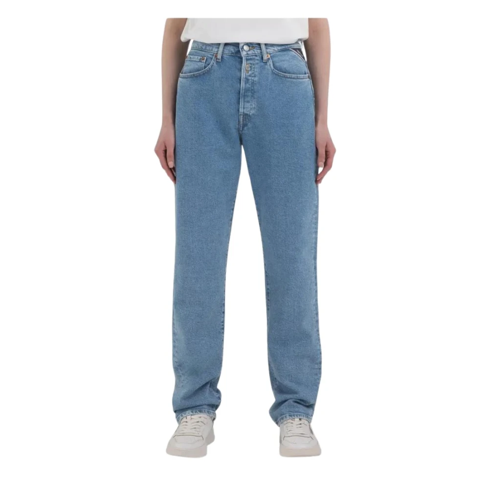 Replay High-waisted straight fit jeans Blue, Dam