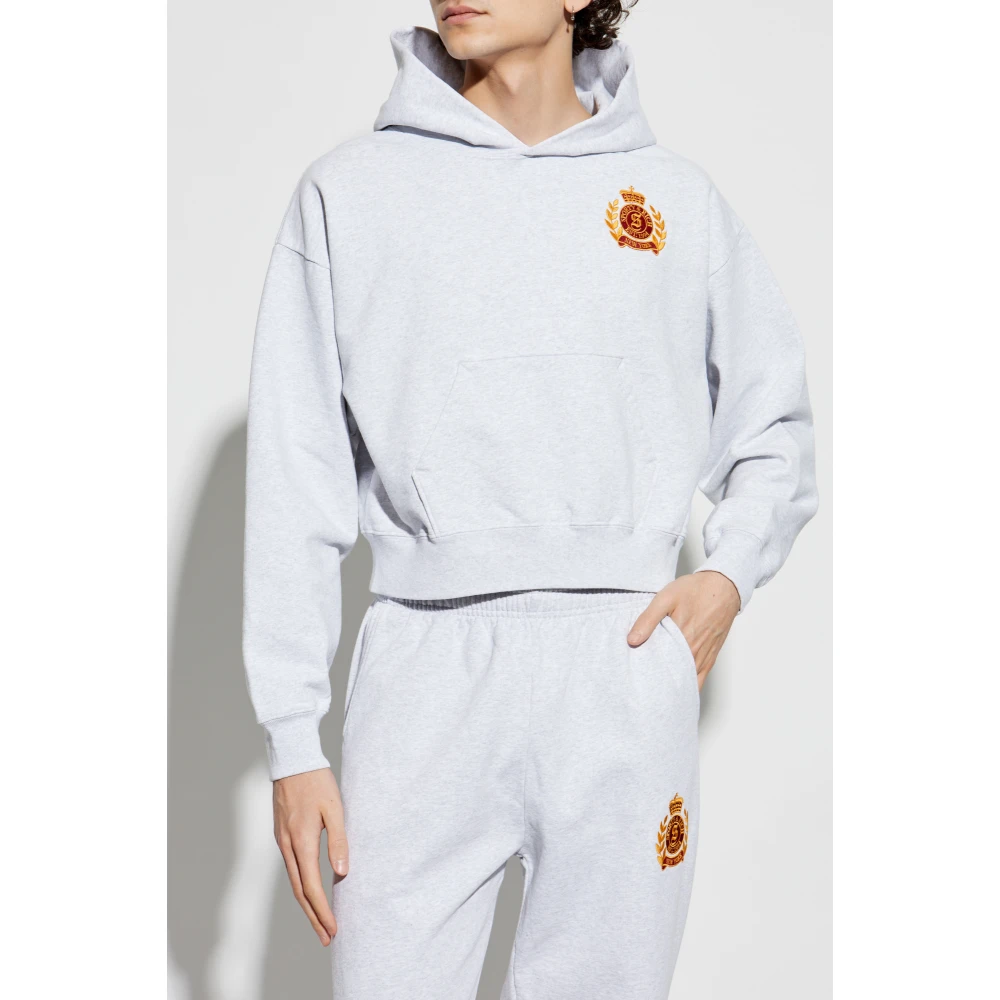 Sporty & Rich Sweatshirt uit de New York Crest collectie Gray Heren
