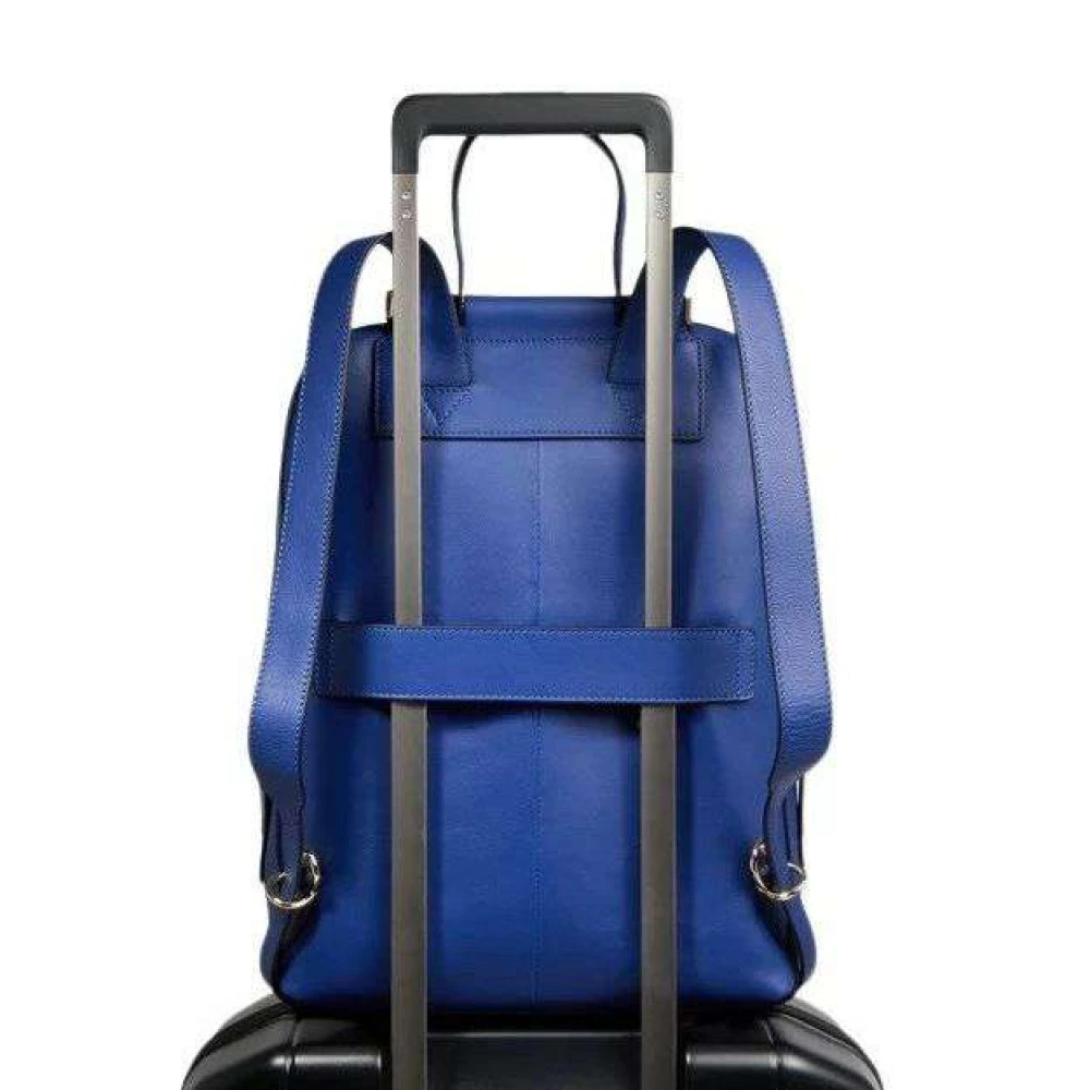 Piquadro Leren rugzak Blue Unisex