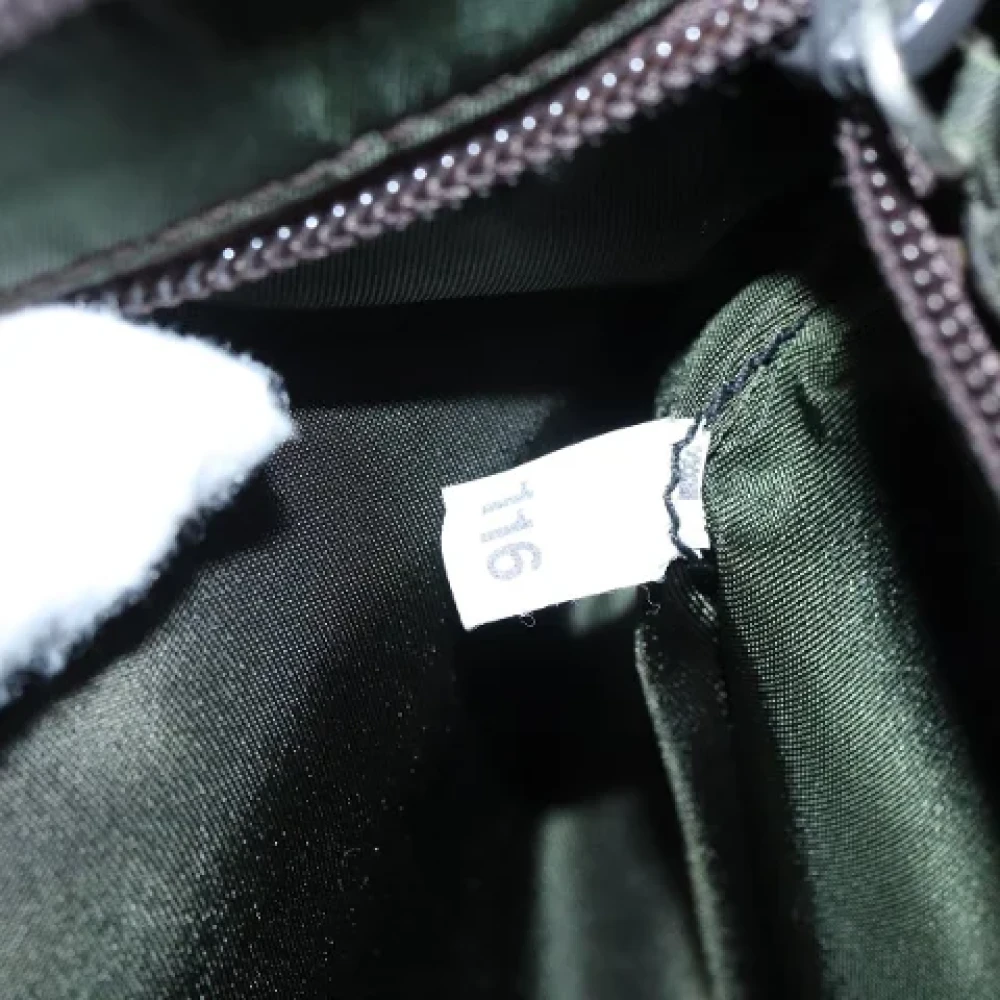 Prada Vintage Pre-owned Leather handbags Green Dames