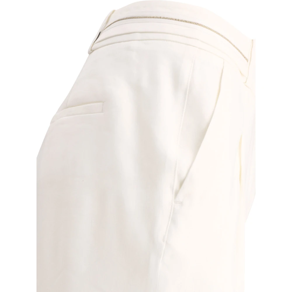 PESERICO Wide Trousers White Dames