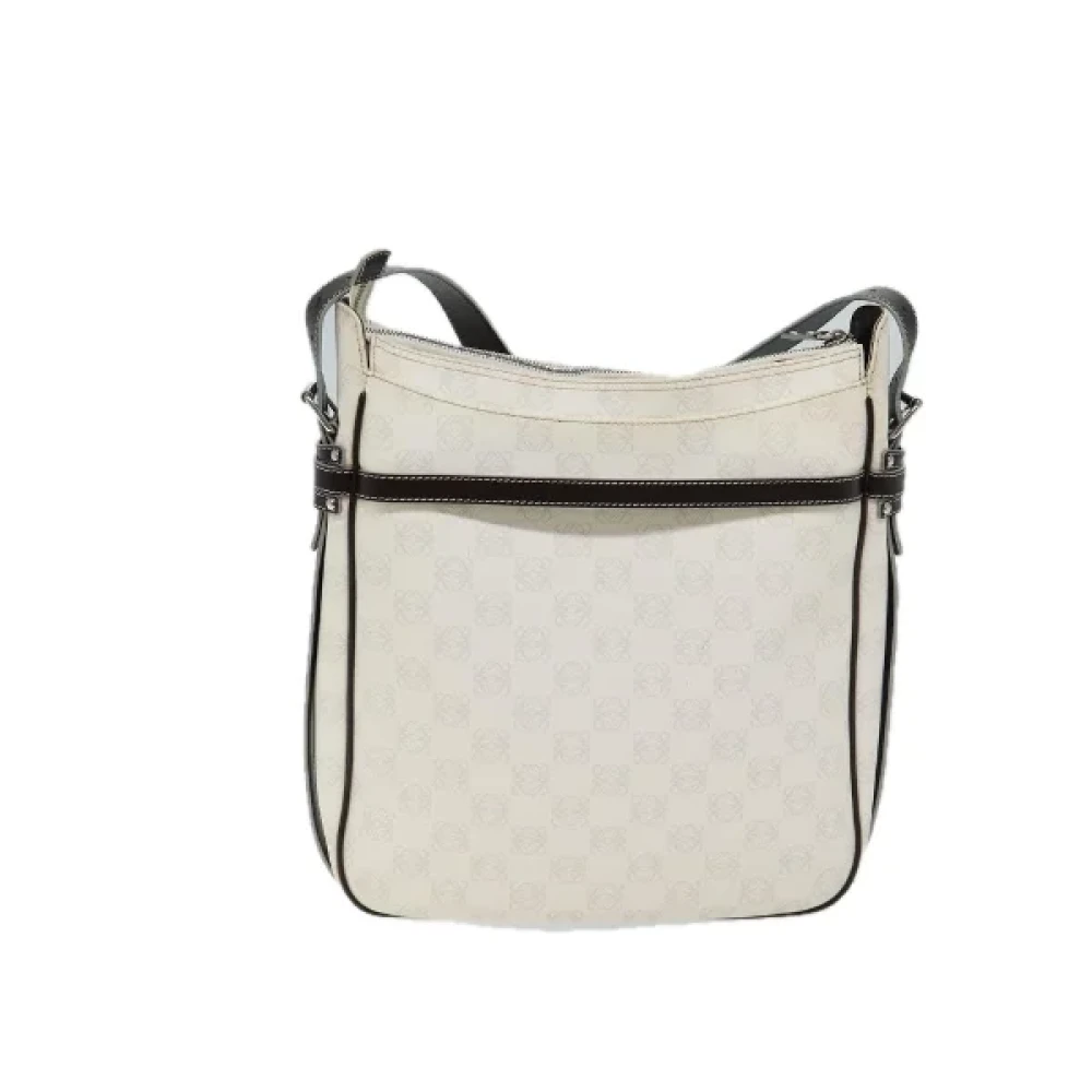 Loewe Pre-owned Fabric shoulder-bags White Dames
