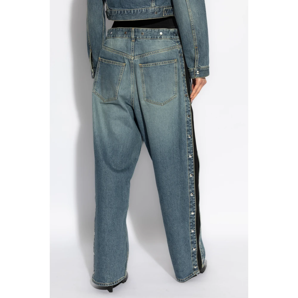Alaïa Jeans met afneembare zijstrepen Blue Dames