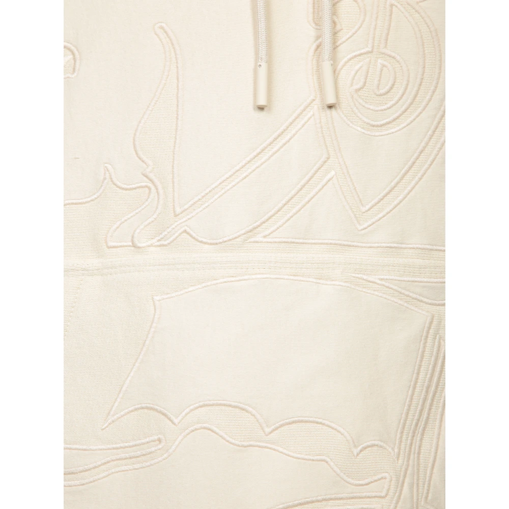 Burberry Witte Sweatshirt met Reliëfontwerp White Heren