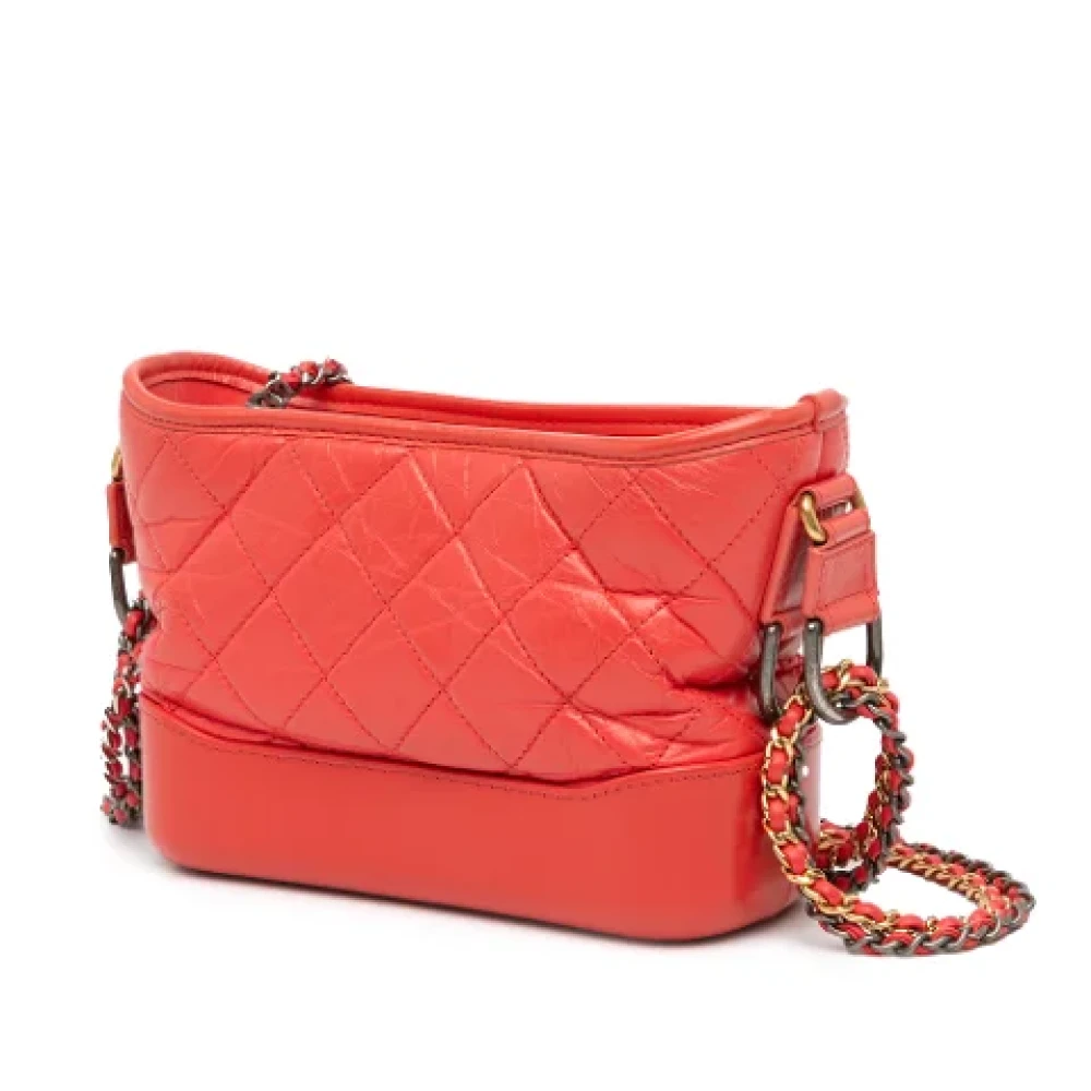 Chanel Vintage Pre-owned Leather crossbody-bags Red Dames