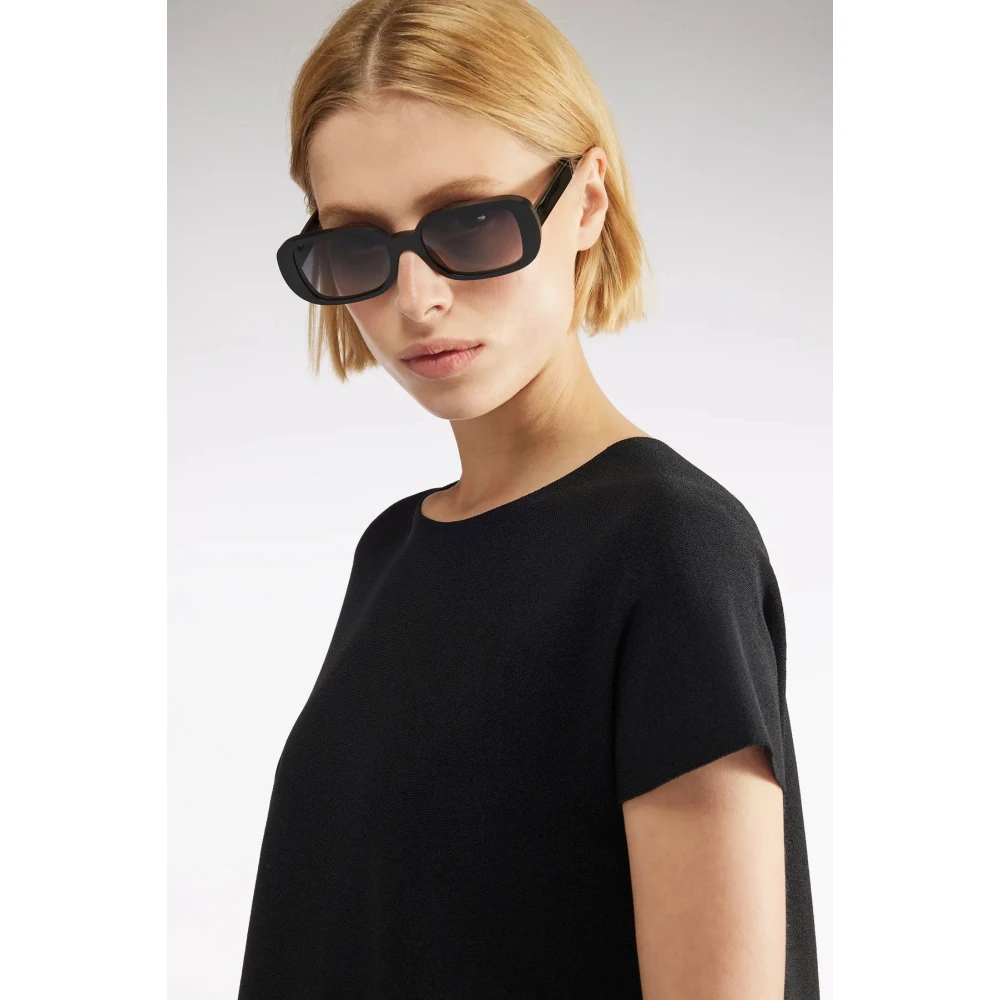 Liviana Conti Zwarte Kimono Mouw Viscose Top Black Dames