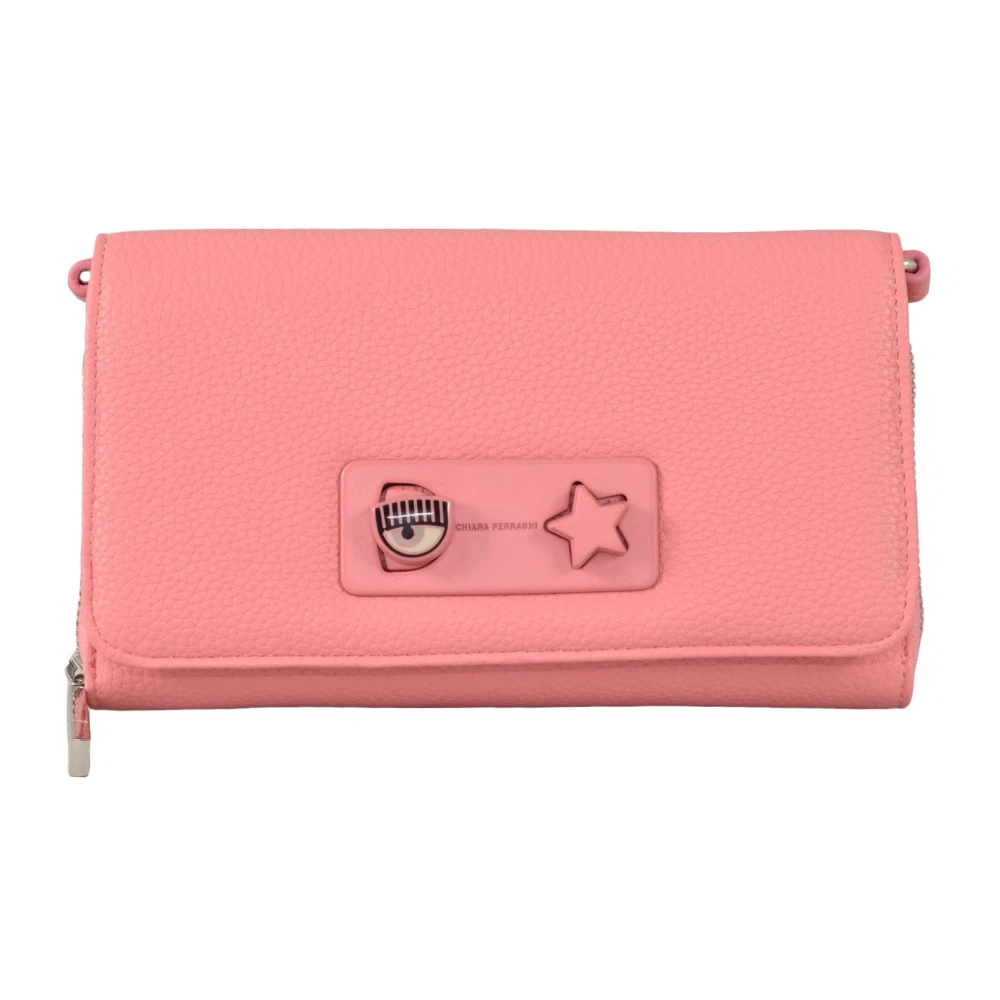 Chiara Ferragni Collection Stijlvolle Kaarthouder van Polyester Pink Dames