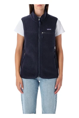 Shearling Fleece Dragkedja Väst