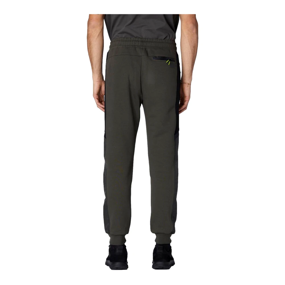 aeronautica militare Militaire Stijl Sweatpants Groen met Mesh en Ripstop Green Heren