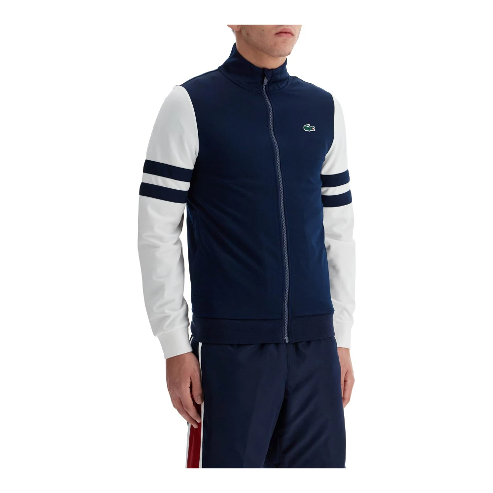Lacoste Sweatshirt met Contrasterende Mouwen Blue Heren